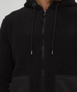 Solid SDVIG HOODED JACKET 21106232 - Veste Polaire - Black -Promos Solid Magasin dee4a8a26e9a4f9fb207a385829fd17a