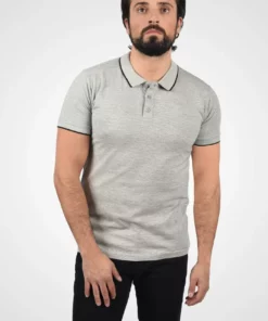 Solid SDSAVA - Polo - Light Grey Melange