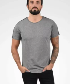 Solid SDGAWAN - T-shirt Imprimé - Grey Melange