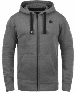 Solid SDBENE - Sweat à Capuche Zippé - Grey Melange -Promos Solid Magasin e3da5bed52cd4d03a236bde13a1e2264