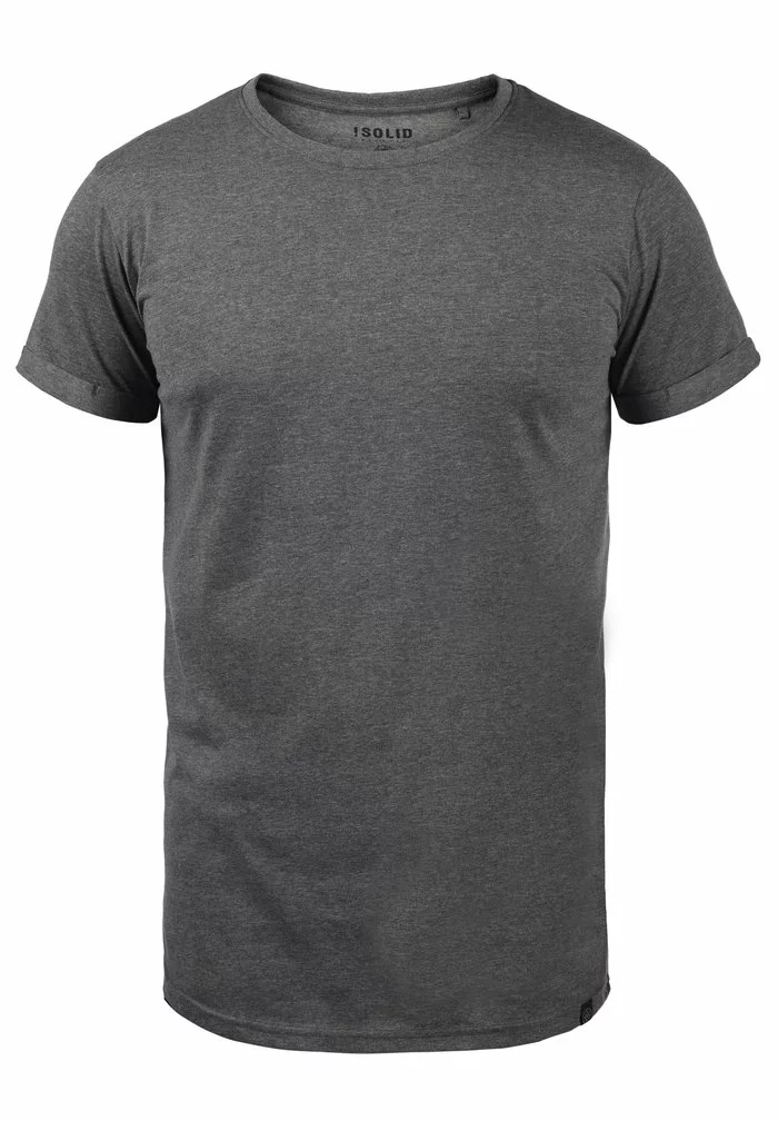 Solid SDLONGO - T-shirt Basique - Grey Melange 4 Solid SDLONGO - T-shirt Basique - Grey Melange – Image 4