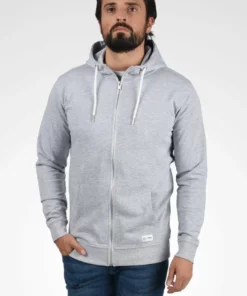 Solid SDTAMBO - Sweat à Capuche Zippé - Light Grey Melange