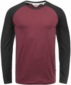 Solid SDBASTIEN - T-shirt à Manches Longues - Wine Red M -Promos Solid Magasin e73a885ff7a84bdf8eba3a767a5730ec