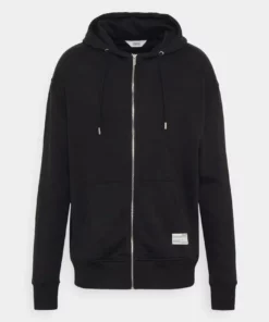 Solid MASON ZIPPER - Sweat à Capuche Zippé - True Black