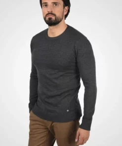Solid SDBARIMA - Pullover - Medium Grey Melange