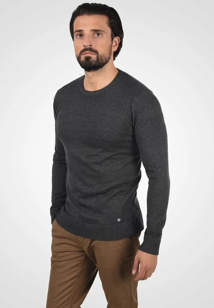 Solid SDBARIMA - Pullover - Medium Grey Melange 1 Solid SDBARIMA - Pullover - Medium Grey Melange