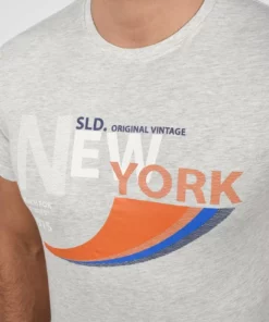 Solid SDTEE - T-shirt Imprimé - Fog Grey M -Promos Solid Magasin efd02805de84499f90487c5cd15e2238