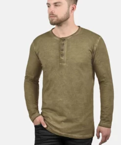 Solid RUNDHALSSHIRT TIMUR - T-shirt à Manches Longues - Dune