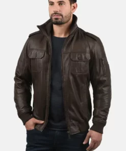 Solid SDFAMASH - Veste En Cuir - Brown