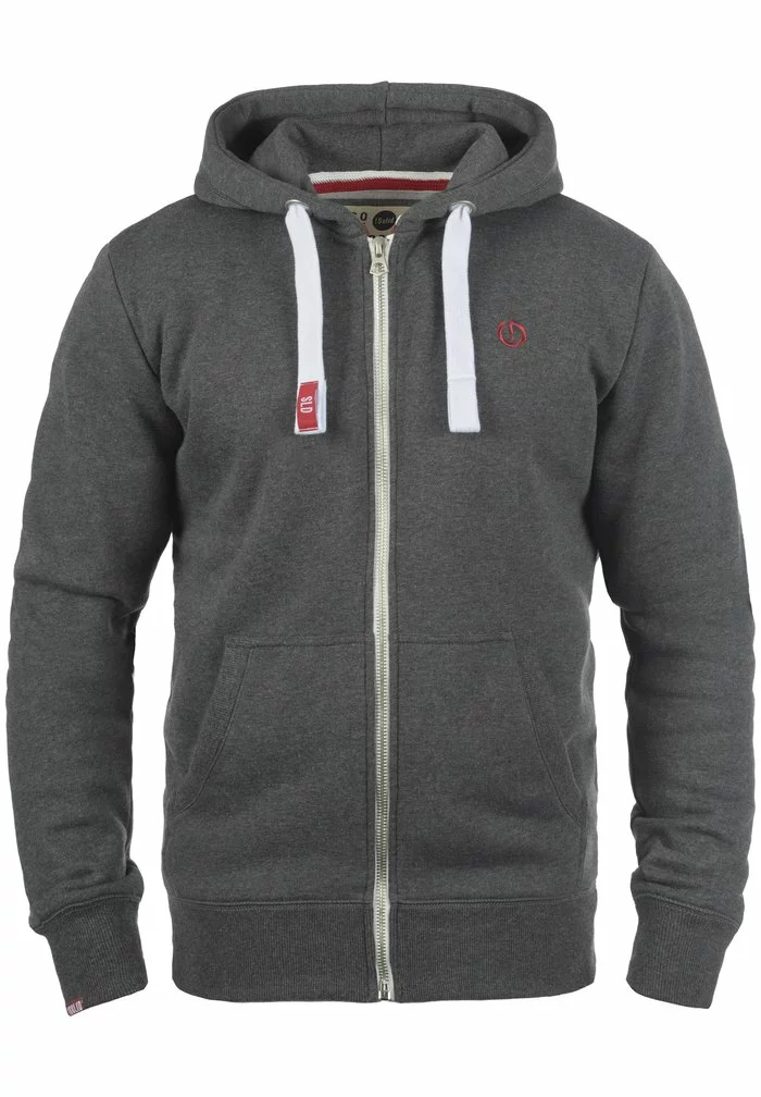 Solid SDBENNZIP - Sweat à Capuche Zippé - Med Grey 3 Solid SDBENNZIP - Sweat à Capuche Zippé - Med Grey – Image 3