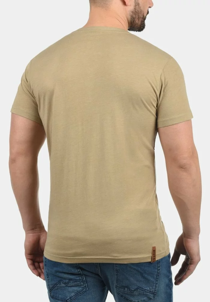 Solid SDVOLKER - T-shirt Basique - Sand Melan 2 Solid SDVOLKER - T-shirt Basique - Sand Melan – Image 2