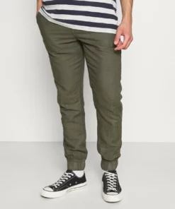 Solid SDTRUC CUFF LINEN - Pantalon Classique - Ivy Green